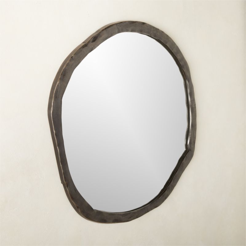 Abel Black Round Wall Mirror 34" - image 3 of 10