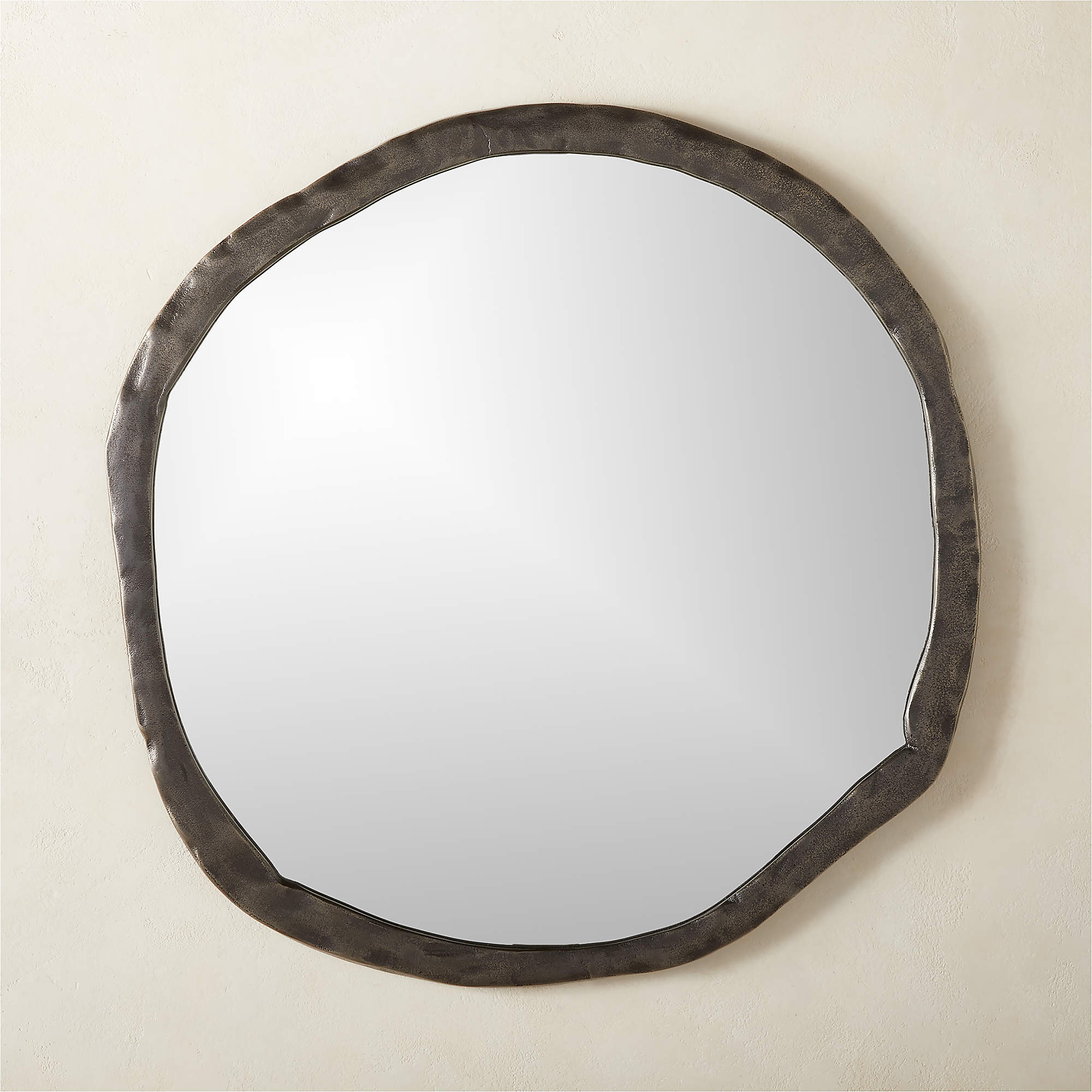 Abel Black Round Wall Mirror 34" + Reviews CB2 Canada
