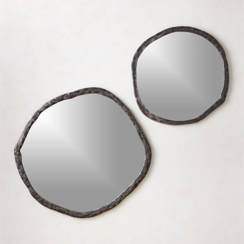 Abel Black Round Wall Mirror 48" - image 5 of 12