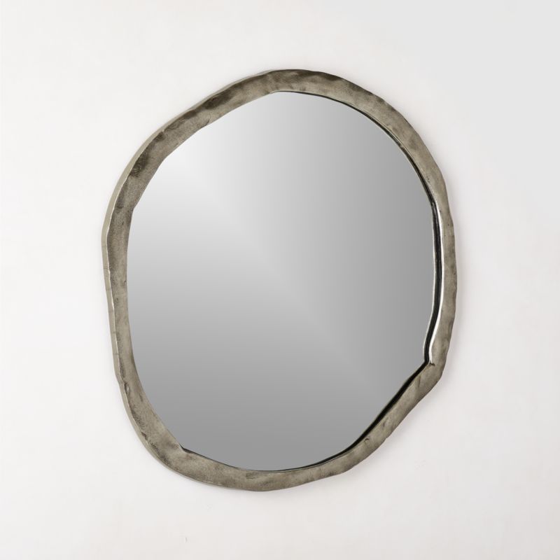 Abel Nickel Round Wall Mirror 34" - image 3 of 6