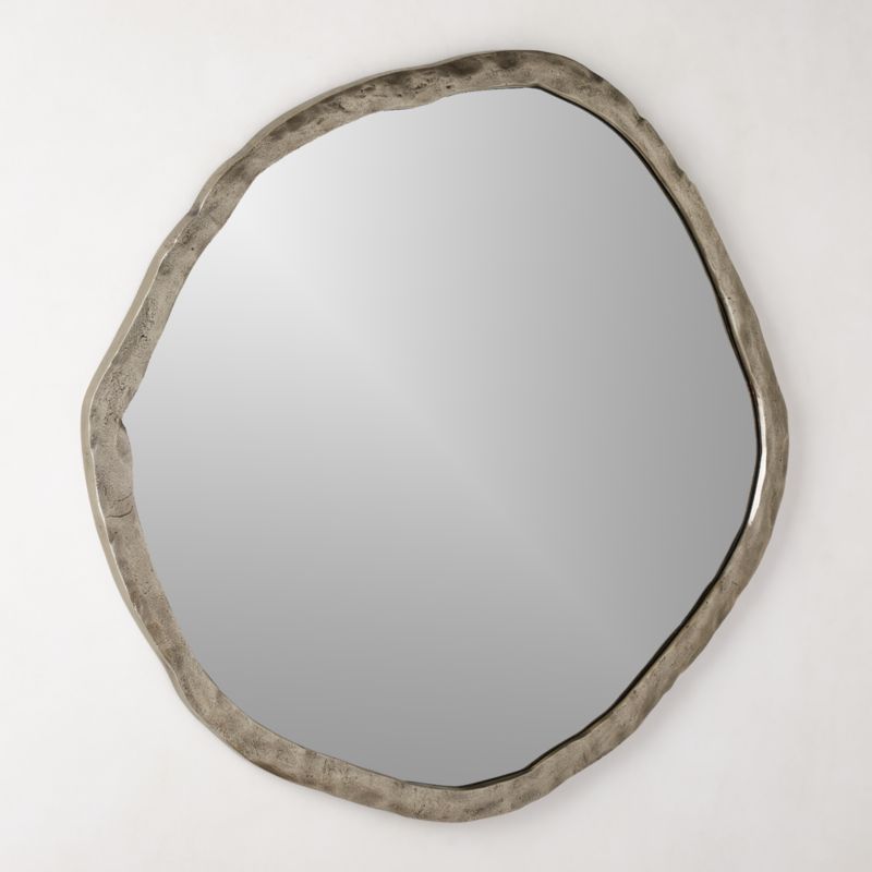 Abel Nickel Round Wall Mirror 48" - image 3 of 7