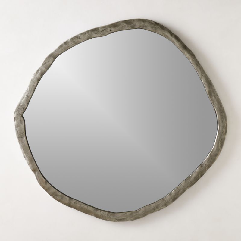 Abel Nickel Round Wall Mirror 48" - image 0 of 7