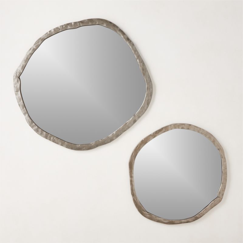 Abel Nickel Round Wall Mirror 34" - image 5 of 6