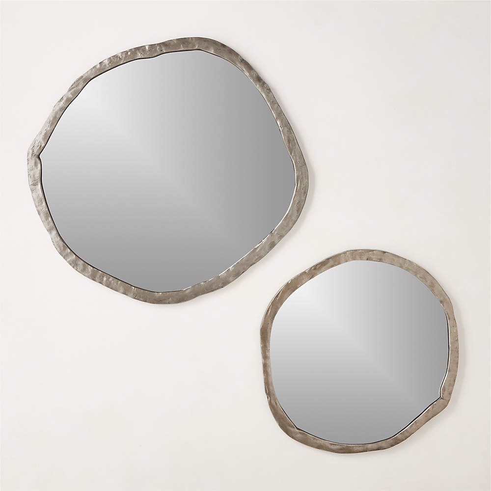 Abel Round Silver Modern Wall Mirror 48 + Reviews