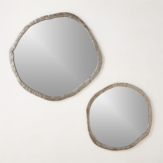 Abel Nickel Round Wall Mirror 48"