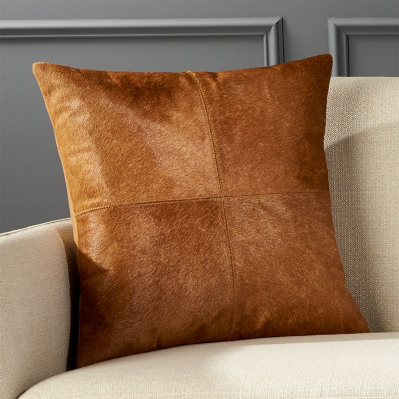 18 Abele Brown Cowhide Pillow With Feather Down Insert Reviews