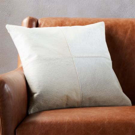 18 Abele Off White Cowhide Pillow Cb2