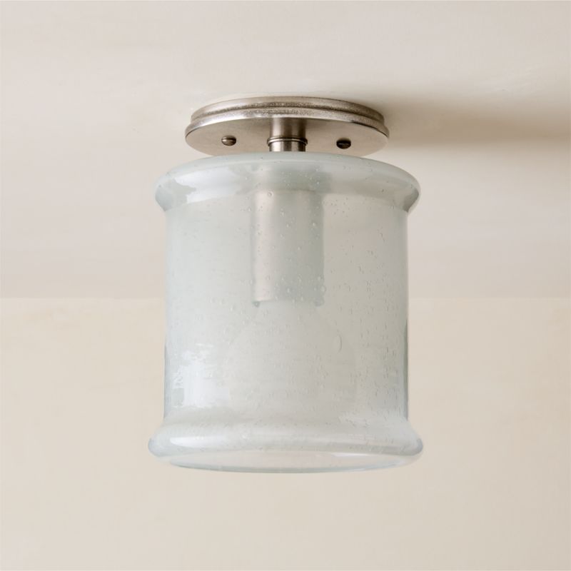 Abryn Textured Glass Flush Mount Light