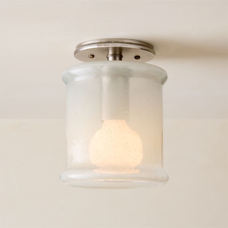 Viewing product image Abryn Textured Glass Flush Mount Light - image 1 of 5