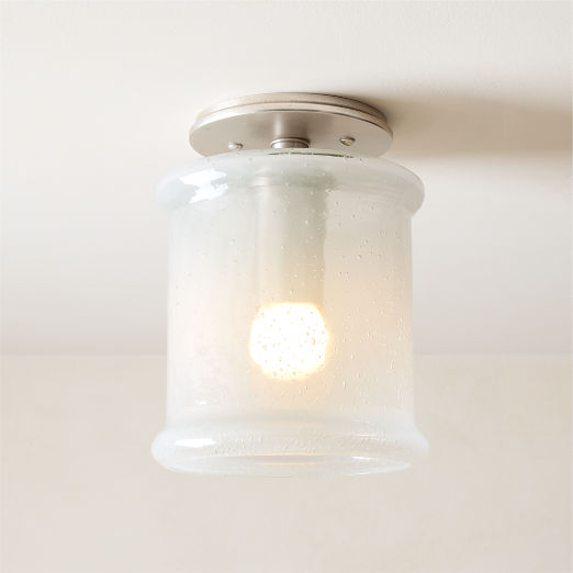 Abryn Textured Glass Flush Mount Light