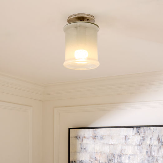 Abryn Textured Glass Flush Mount Light