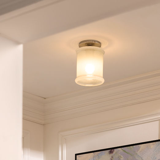Abryn Textured Glass Flush Mount Light