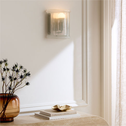 Abryn Textured Glass Wall Sconce 9.5"