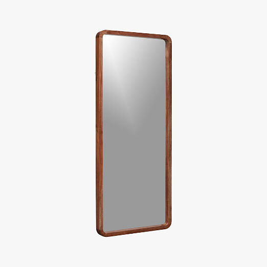 Modern Acacia Wood Full-Length Floor Mirror 32"x76.25"