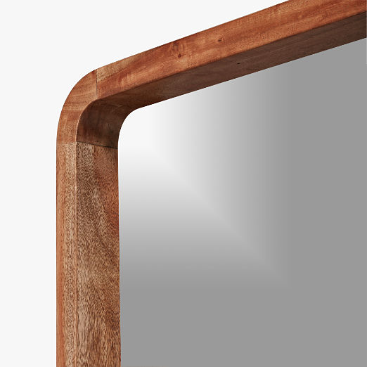 Modern Acacia Wood Full-Length Floor Mirror 32"x76.25"