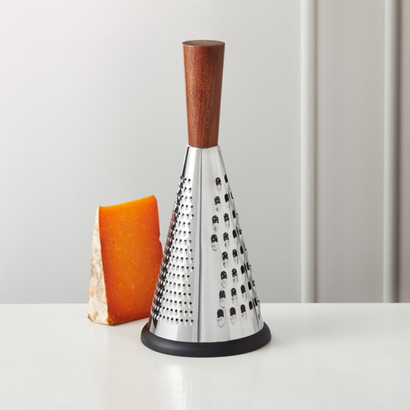 Acacia and Stainless Steel Cone Cheese Grater - image 1 of 4