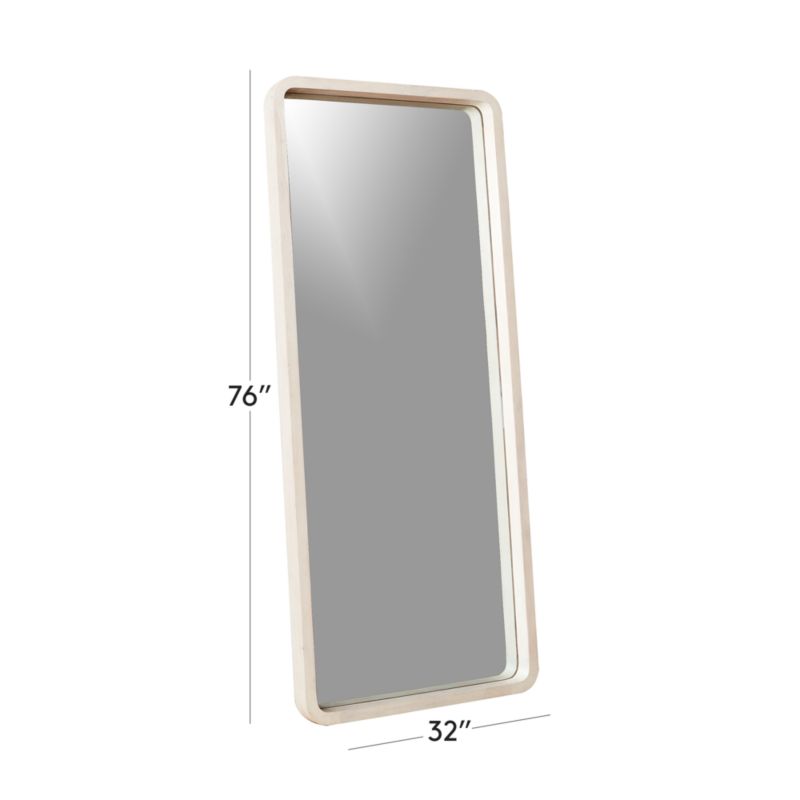 View White-Washed Acacia Wood Floor Length Mirror 32"x76.25" - image 3 of 5