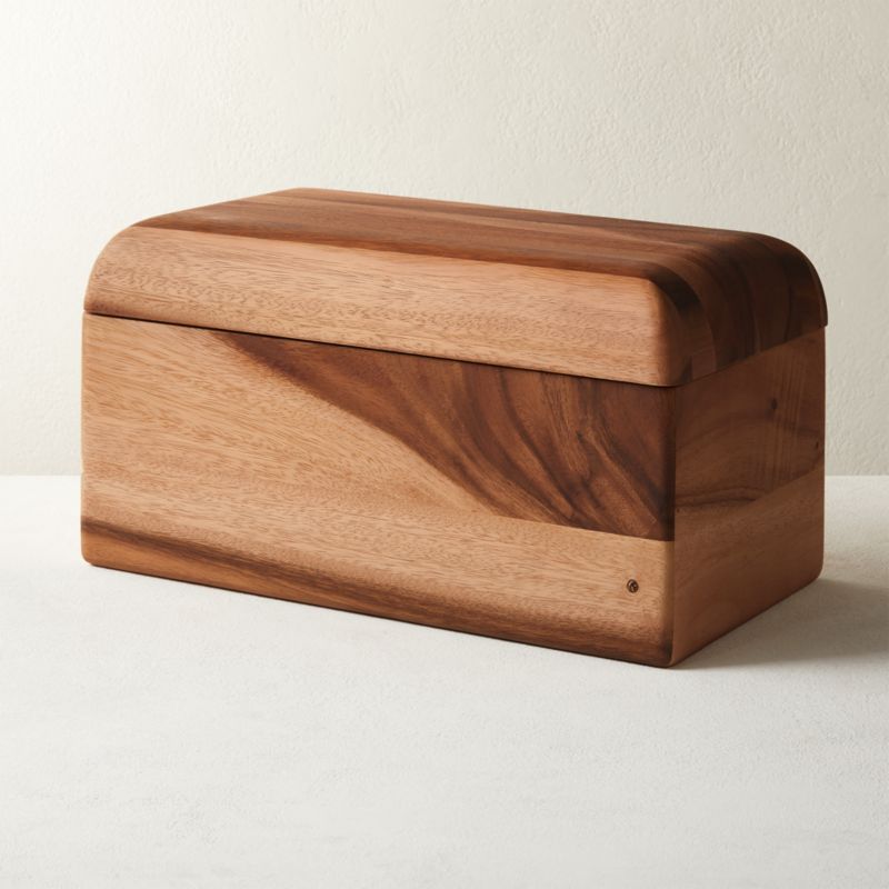 Acacia Wood Bread Box Reviews Cb2