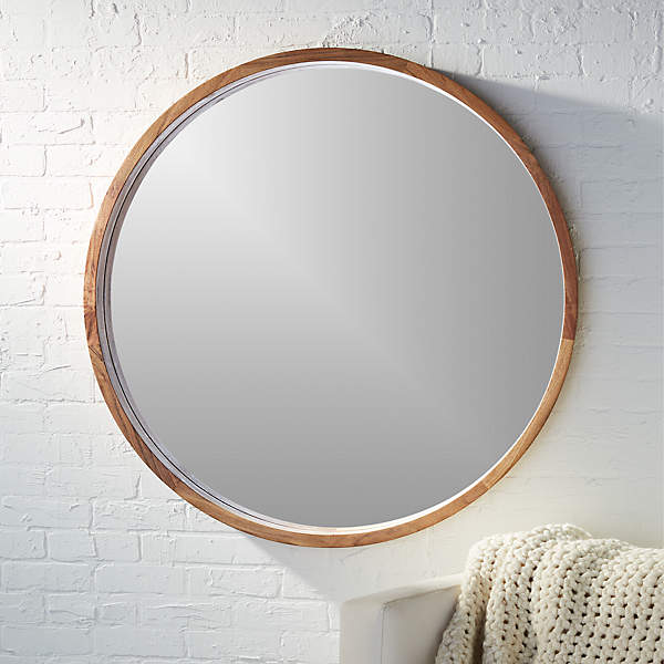 Round Wood Framed Mirrors Off 61, Circular Wood Framed Mirror