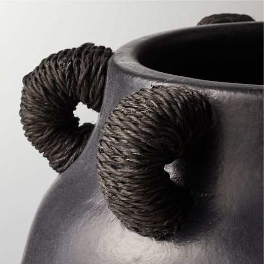 Acadia Black Ceramic Vase