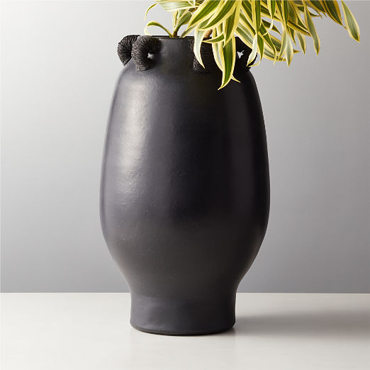 Acadia Black Ceramic Vase