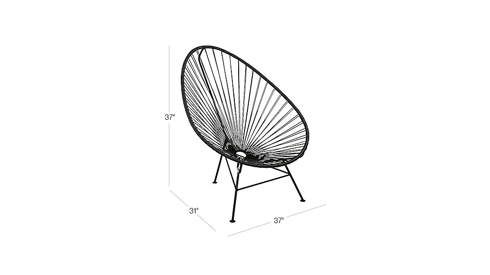 Outdoor Black Acapulco Chair + Reviews CB2