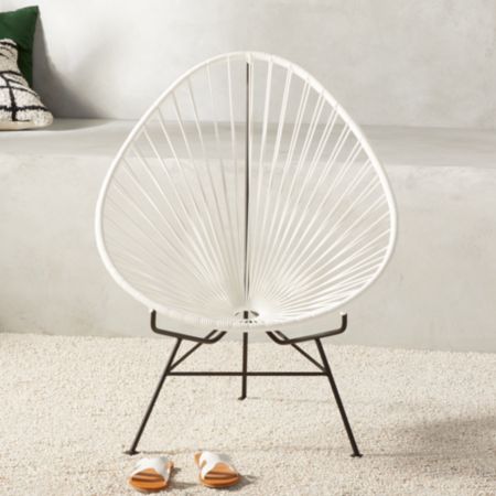 Acapulco White Outdoor Chair Reviews Cb2