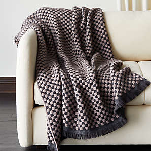 cb2 faux fur throw