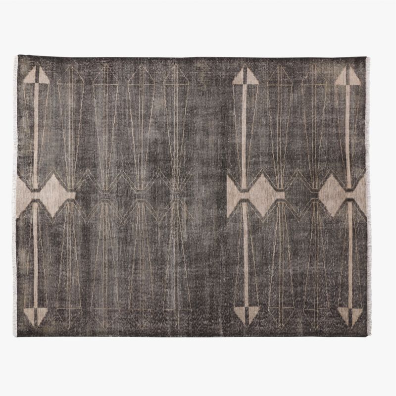 Luma Hand-Knotted Black New Zealand Wool Area Rug 12'x15' by Ackerman - image 0 of 5