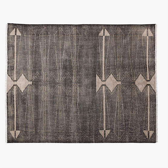 Luma Hand-Knotted Black New Zealand Wool Area Rug 12'x15' by Ackerman