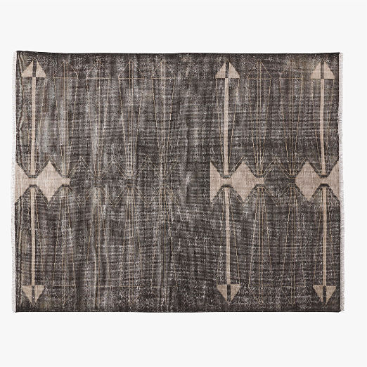 Luma Hand-Knotted Black New Zealand Wool Area Rug 12'x15' by Ackerman