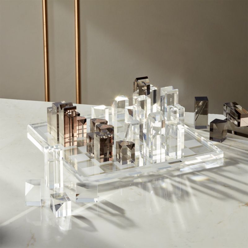 Lucite Chess Set