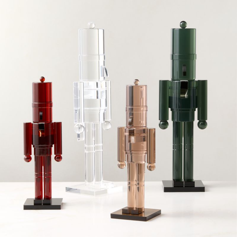 Red Acrylic Christmas Nutcracker 11.5" - image 3 of 4