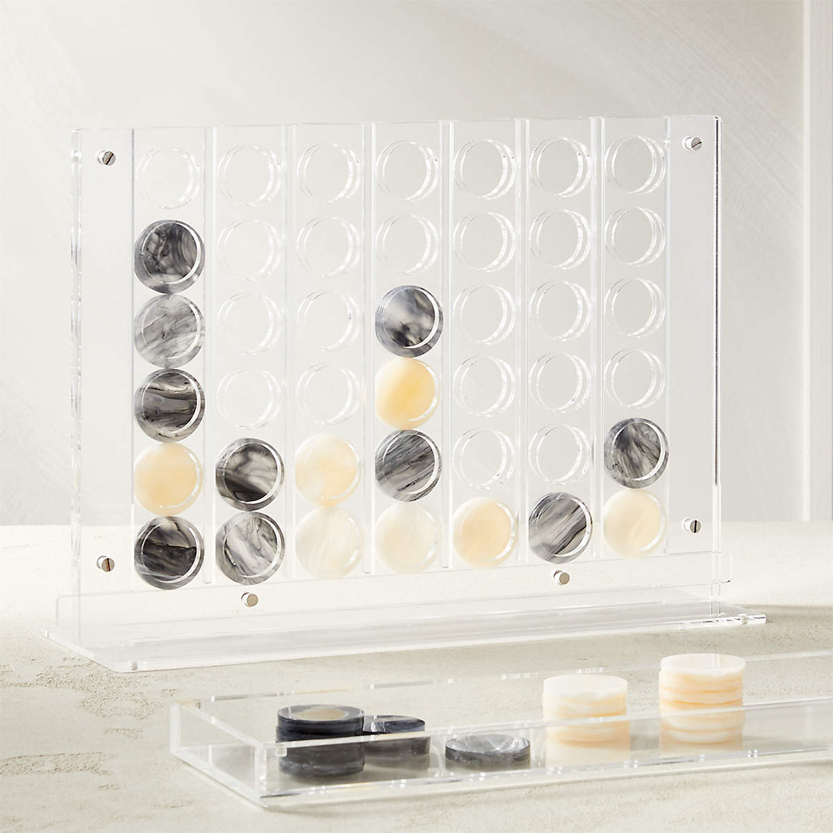 Acrylic Four in a Row Board Game | CB2