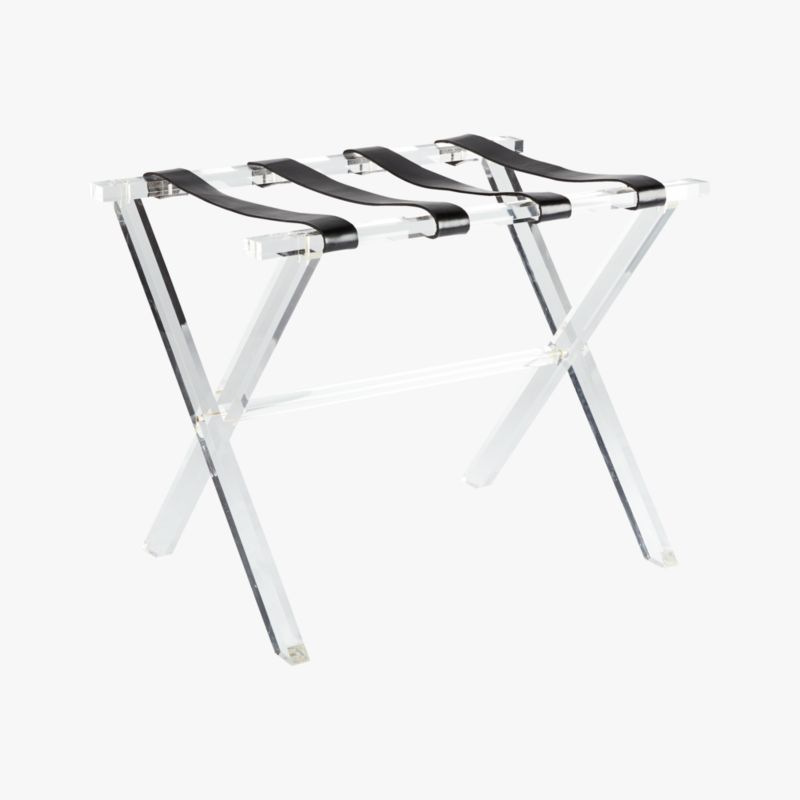 Acrylic and Leather Luggage Rack - image 7 of 12