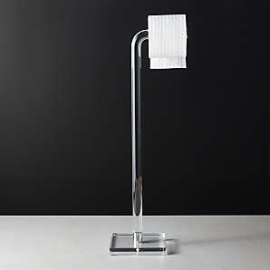 Toilet Paper Holder Floor Standing Reserve Stainless Steel Glass