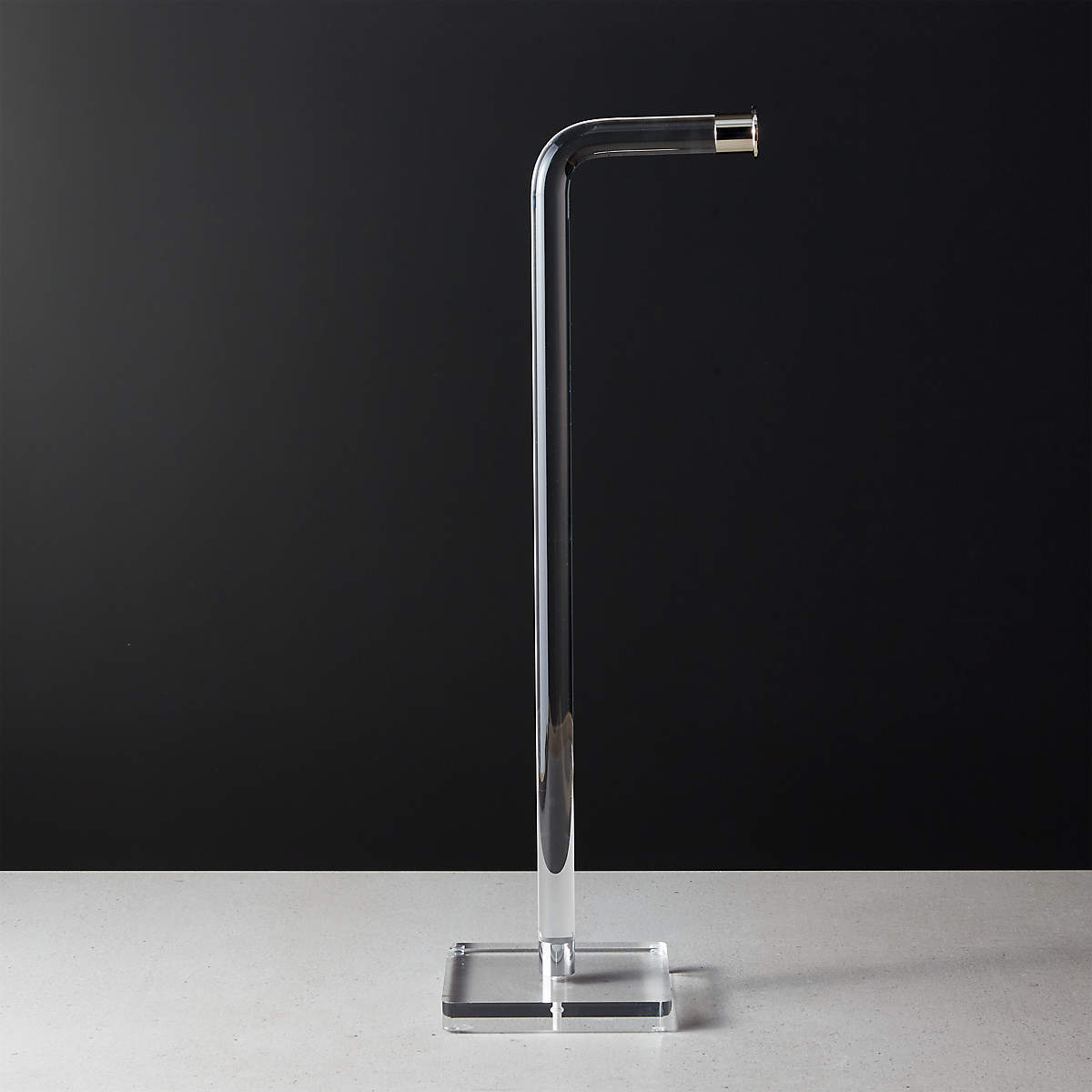 Acrylic and polished nickel free standing toilet paper holder reviews