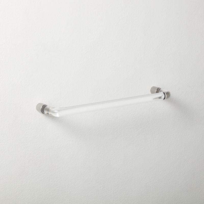 Acrylic And Polished Nickel Towel Bar 18 Reviews CB2 Canada   AcrylicNNickelTowelBar18inSHF19