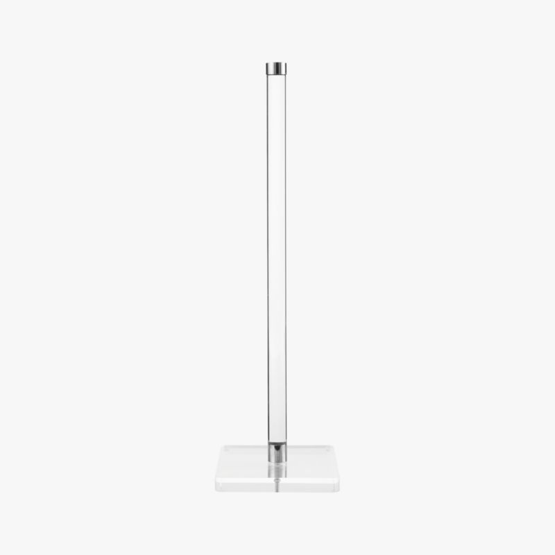 Acrylic and Polished Nickel Toilet Paper Storage Tower