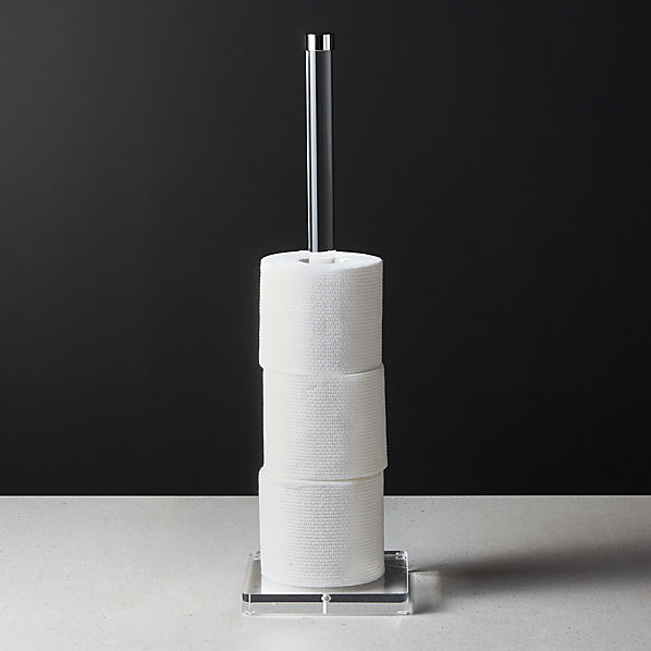 acrylic toilet roll holder