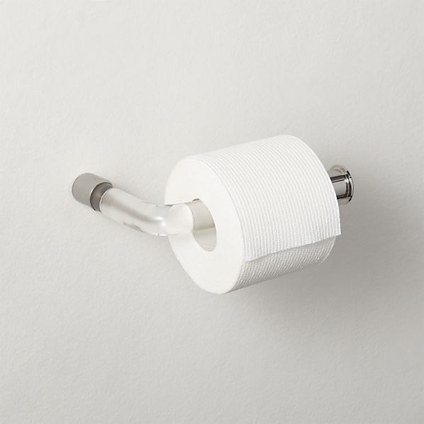 Acrylic And Polished Nickel Wall Mounted Toilet Paper Holder Reviews Cb2