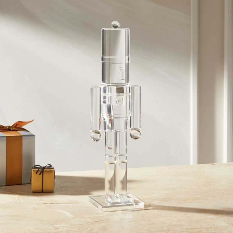 Clear Acrylic Christmas Nutcracker 16" - image 0 of 6