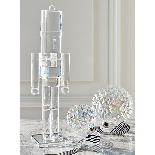 Clear Acrylic Christmas Nutcracker 16"