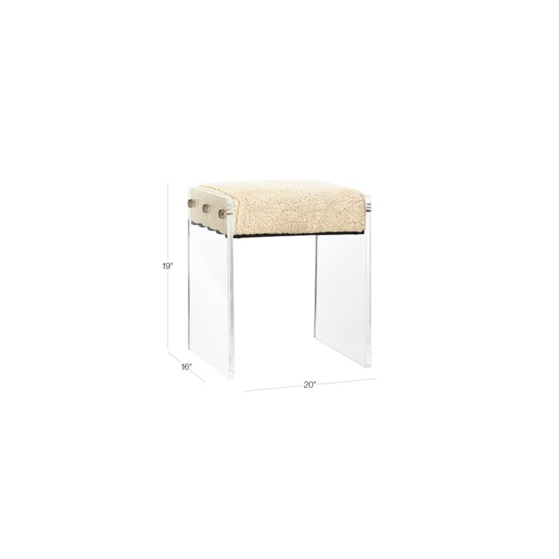 cb2 vanity stool