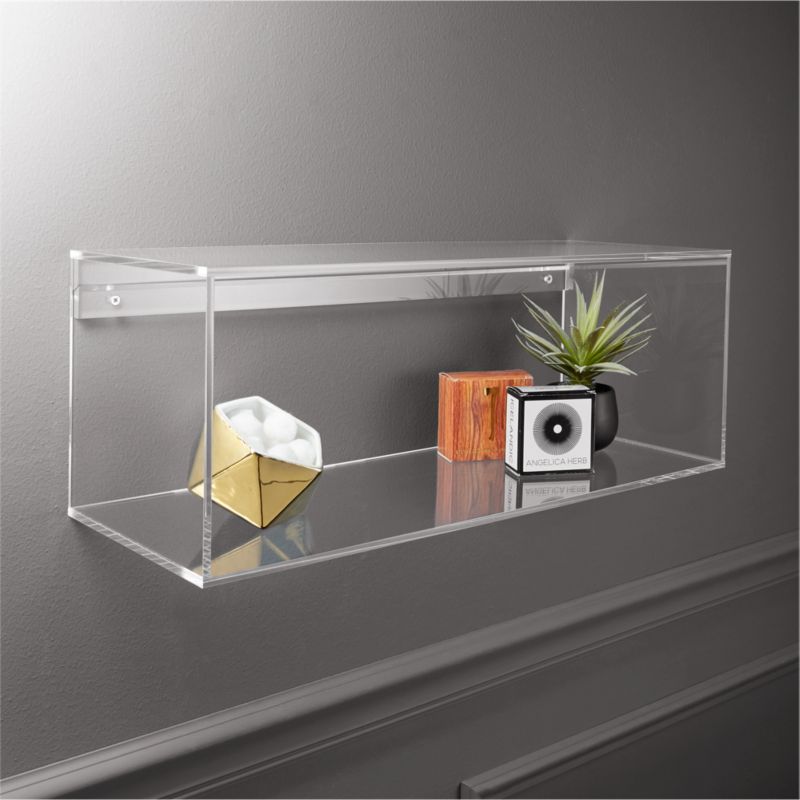acrylic storage shelf CB2