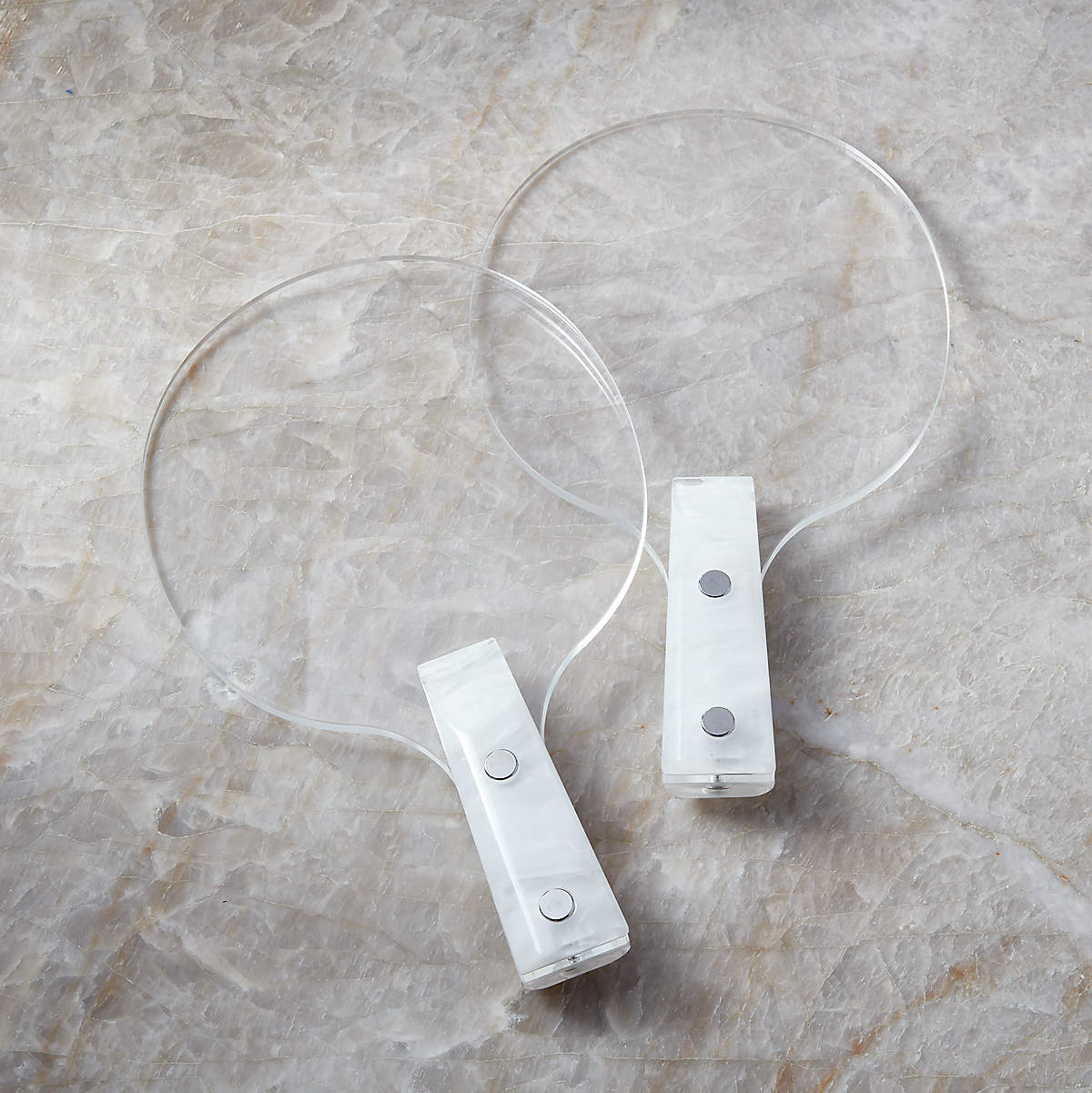 Modern Acrylic Table Tennis Paddles Set of 2 + Reviews CB2