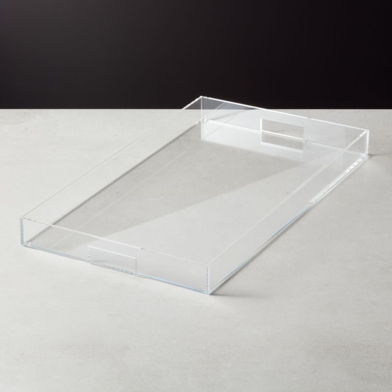 View Acrylic Clear Rectangle Tray 24x14 details