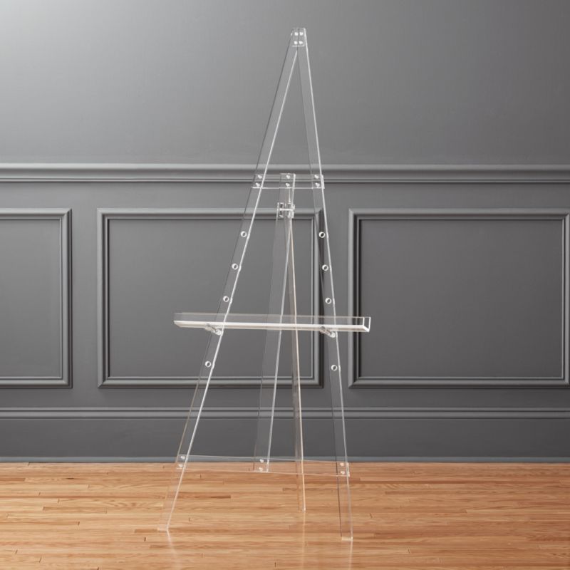 View Modern Clear Acrylic Tripod Easel details