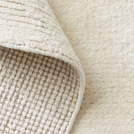 Adao Handwoven Warm White Linen Area Rug