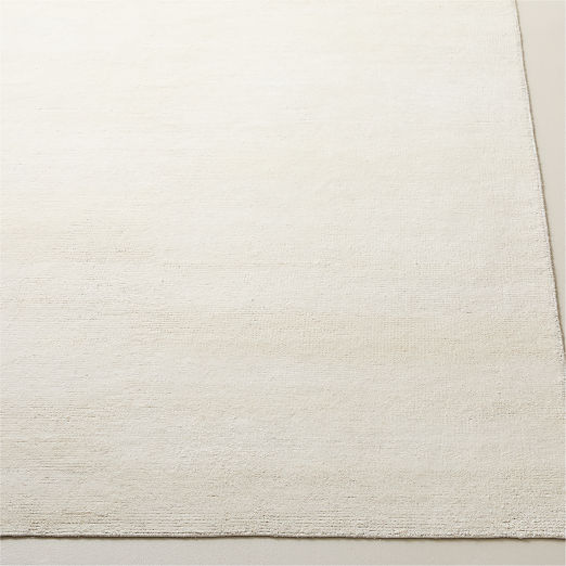 Adao Handwoven Warm White Linen Area Rug